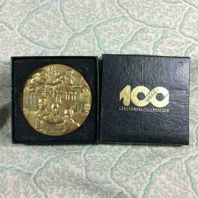 COCA-COLA MEDALLION 100 YEARS CENTENNIAL CELEBRATION 1886-1986  3" BRONZE 