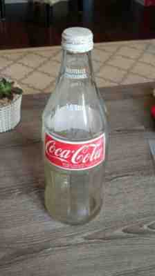 1970's 1.5 Litre Glass Coca-Cola Bottle with Screw-on Cap