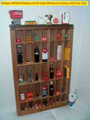 Coca Cola Soda Pop MINIATURE COLLECTION  COKE DISPLAY Antique Printer Drawer