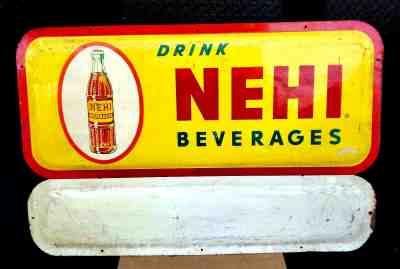 Original Rare 1950's Large NEHI Soda Pop Bottle 52" Sign