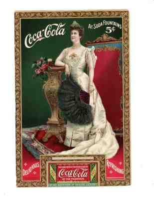 Scarce 1905 Coca-Cola large Trade Card With Coupon - Actress Lillian Nordica