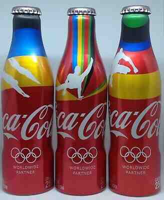 *S* COCA-COLA SET OLYMPIC GAMES LONDON 2012 FROM VENEZUELA ALUMINUM BOTTLES-RARE