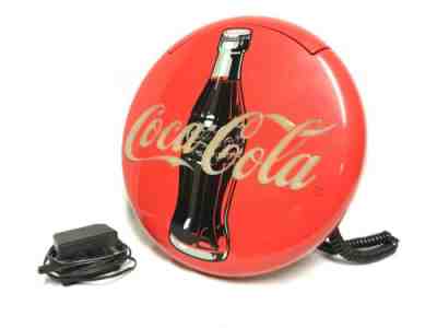 1995 COCA COLA DISC TELEPHONE Phone Blinking Neon Musical Coke Vintage RARE