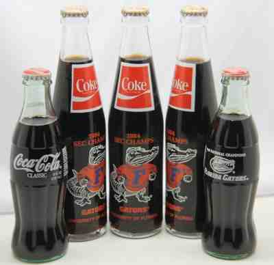 University of Florida Gators 1984 1996 SEC Champs Coca Cola Coke Bottle 8, 10 Oz