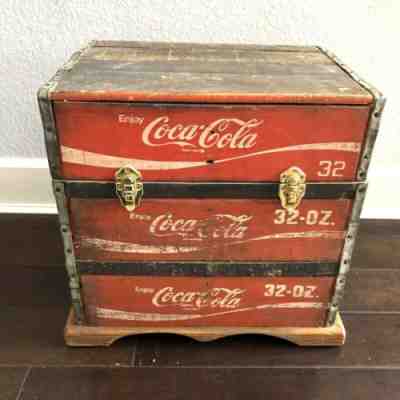 Coca Cola Wooden Crate Chest Collectibles Rare  18” Tall Furniture