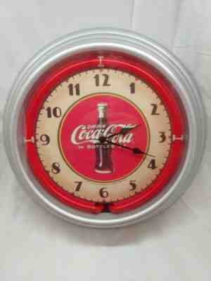 Vintage Coca-Cola Neon Light Clock