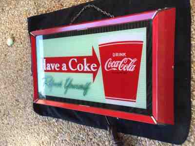 Coca Cola lighted light up sign tin