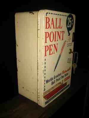 VINTAGE BALL POINT PEN VENDING MACHINE