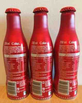 Coca Cola Aluminium Bottle Heidi Switzerland 2017 FULL SET NEVER RELEASED RARE