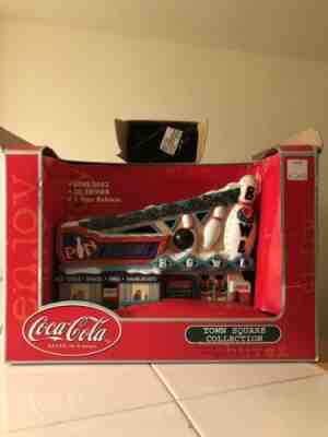 Bowling Alley Coca Cola Town Square Christmas Village 10 pin  2002 A5