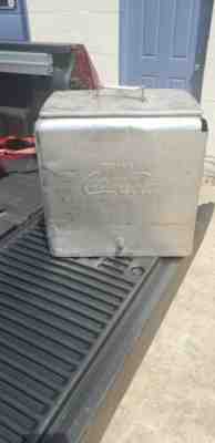 RARE 1950's ACTON MFG STAINLESS STEEL COCA COLA COOLER CHEST WITH OTTLE OPENER