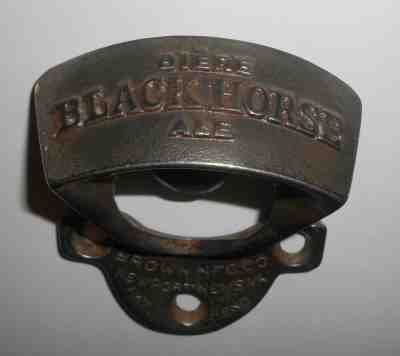 Vintage Brown Manufacturing (Starr X) Black Horse Ale Side Mount Bottle Opener!