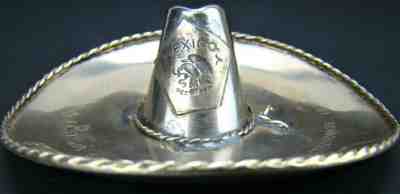 Vtg Mexican Silver Sombrero Hat Advertising COCA COLA & MCDONALD'S Bottle Cap
