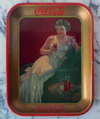 Vtg original 1936 Drink COCA-COLA tin litho TRAY American Art Works Coshocton O.