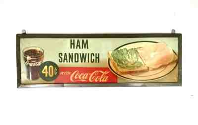 VINTAGE COCA COLA HAM SANDWICH IN METAL FRAME