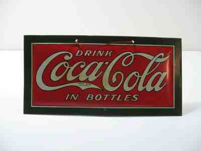 AUTHENTIC 1922 ANTIQUE DRINK COCA COLA IN BOTTLES SIGN