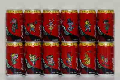 2000 Coca Cola 12 cans set from China, Sheng Xiao / Zodiac (NEAR MINT CONDITION)