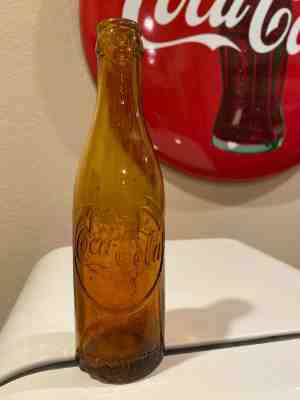 COCA-COLA AMBER JACKSON, TN EARLY 1900’s STRAIGHT SIDE BOTTLE HORSESHOE ARROWS