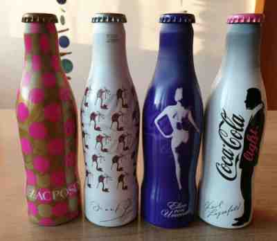 Coca Cola Alu Bottles germany Designer Unwerth, Posen, Blahnik Lagerfeld 4 full 