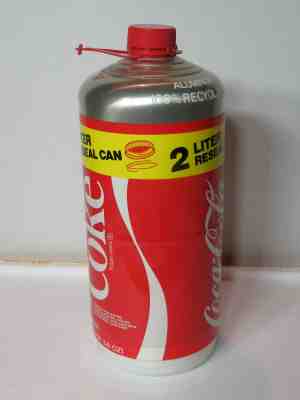2 liter RESEAL can TEST market 1980 super RARE test MARKET coca COLA coke CAN 