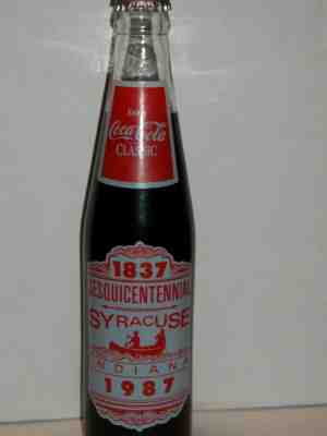 10 OZ COCA COLA COMMEMORATIVE BOTTLE - 1987 SYRACUSE  