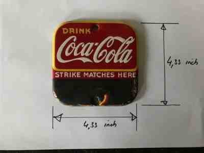 Extra Rare Original Coca Cola 1930's Porcelain Match Striker