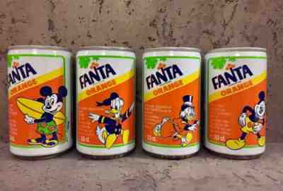 ????Fanta Cans RARE MICKEY MOUSE Disney, France, complete set, 86-87’s, 330ml