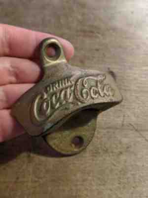 Vintage Brass Starr X Drink Coca Cola Wall Mount Bottle Cap Opener 1925