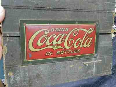 SUPER RARE 2 Tiny VINTAGE OLD 1922 ORIGINAL COCA-COLA SIGN SODA GAS STATION OIL 