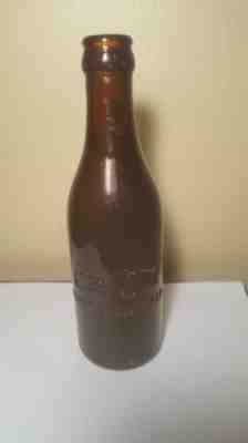 Antique Root Straight Side Amber Coca Cola Bottle Huntsville Alabama 