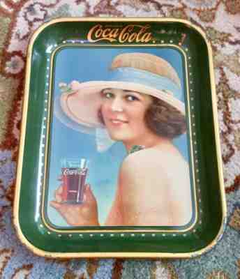 Authentic 1921 COCA-COLA Summer Girl SERVING TRAY Original VINTAGE
