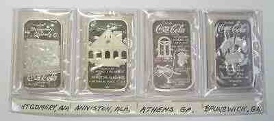 Coca Cola .999 Silver * Montgomery * Anniston * Athens * Brunswick * 1 oz Bars