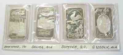 Coca Cola .999 Silver * Rockwood * Belma * Sumter * Gadsden * 1 oz Bars