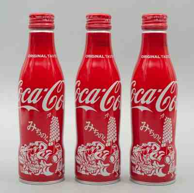 Michinoku Nebuta Tohoku Coca Cola Aluminum Full 250ml 3 Slim bottles Japan