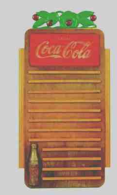 Original Rare 1930's  Coca-Cola Restaurant Wood Menu Board