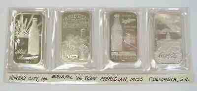 Coca Cola .999 Silver * Kansas * Bristol * Meridian * Columbia S.C. * 1 oz Bars