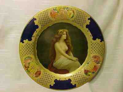 1905 VINTAGE TRAY COCA COLA WESTERN BOTTLING CO. TOPLESS WOMAN VIENNA ART PLATE 