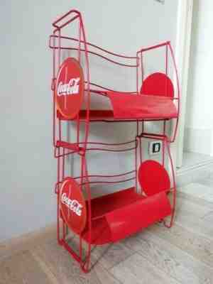 Vintage Coca-Cola Coke metal display shelving stackable 2 elements bookcase