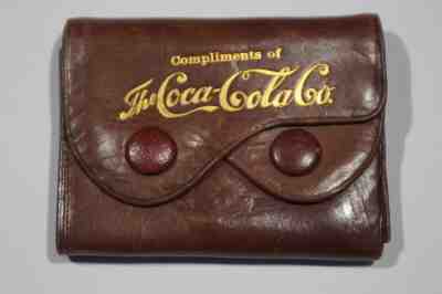 Old leather Compliments of the Coca Cola Co wallet very nice condition 