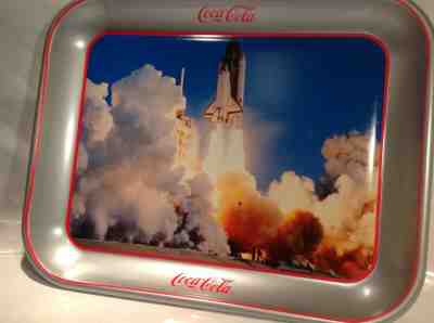 Vintage 1992 Coca Cola Collectors Club Convention Tray NASA Space Shuttle MINT