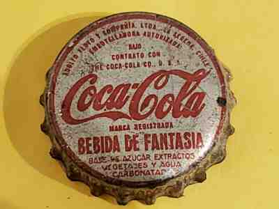 Coca Cola Chile Soda Bottle Cap Crown Coke Beer Old Cork