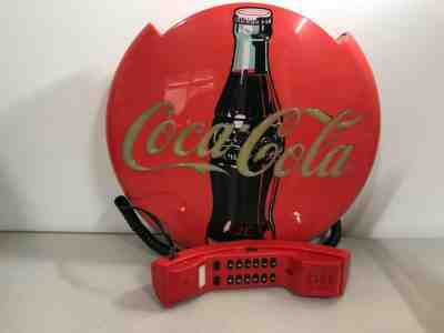 Coca Cola Disc Telephone * Neon Lights * Musical Ringer *Vintage * 1995/ No Cord
