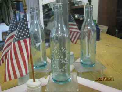MINT *COCA-COLA COPY CAT*  AQUA BLUE~ 8 FL.OZS. COLALUGA SODA PROVIDENCE  R.I.