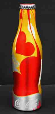 *X RARE! Belgium WHITE Coca Cola logo version M5 Lovebeing Aluminum Coke Bottle