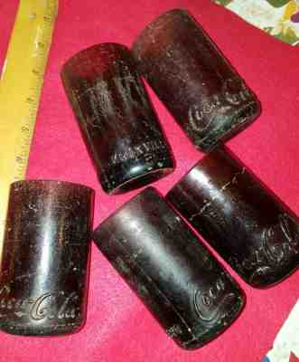 Vintage Brown Straight Side Coca-Cola Bottles glasses Knoxville Tennessee