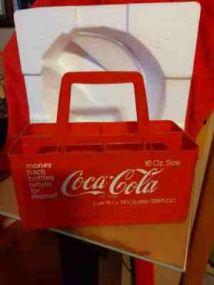 Vintage Plastic Coca-Cola One Pint Size Soda Pop Carrier Crate - Holds 8 Bottles