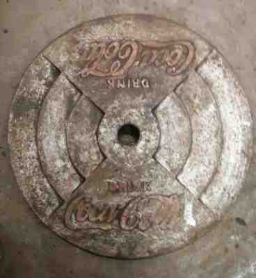 Vintage 30s-40s Coca-Cola Cast Iron Base Lollipop Coke Sign Policeman