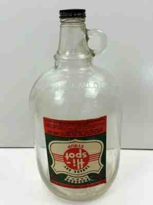 Vintage Empty One Gallon Glass Syrup Jug Canada Dry Hi-Spot Soda Pop Advertising