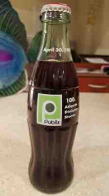 1998 PUBLIX 100 ATLANTA DIVISION STORES  8 OUNCE GLASS COCA  COLA BOTTLE