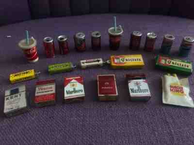 Coca Cola Mini Vintage Original Pepsi Can Marlboro Keychain Cigarette Sign Fanta